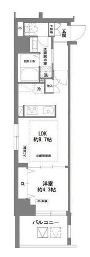 MFPRコート日本橋人形町　403号室　間取り