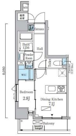 リビオメゾン日本橋浜町公園　301号室　間取り
