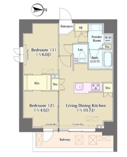 クリオラベルヴィ元浅草　303号室　間取り
