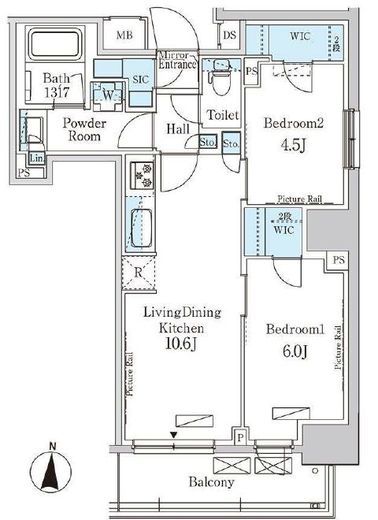 パークアクシス錦糸公園　1007号室　間取り