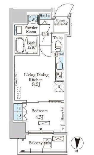 パークアクシス錦糸公園　1301号室　間取り