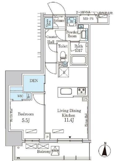 パークアクシス錦糸公園　205号室　間取り