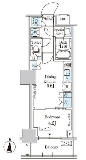 パークアクシス錦糸公園　707号室　間取り