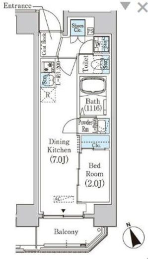 浅草蔵前レジデンス　601号室　間取り