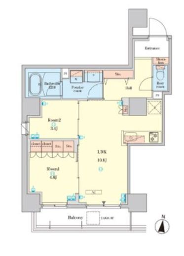 RJRプレシア菊川駅前　207号室　間取り