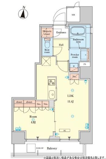 RJRプレシア菊川駅前　308号室　間取り