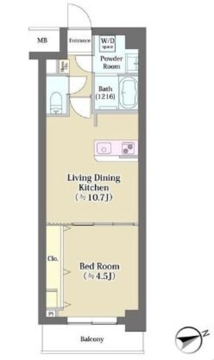 テアトル富ヶ谷　602号室　間取り