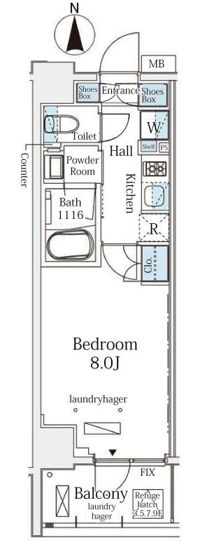 グラシア大森　205号室　間取り