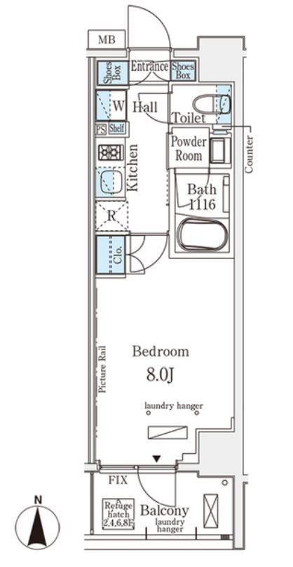 グラシア大森　403号室　間取り