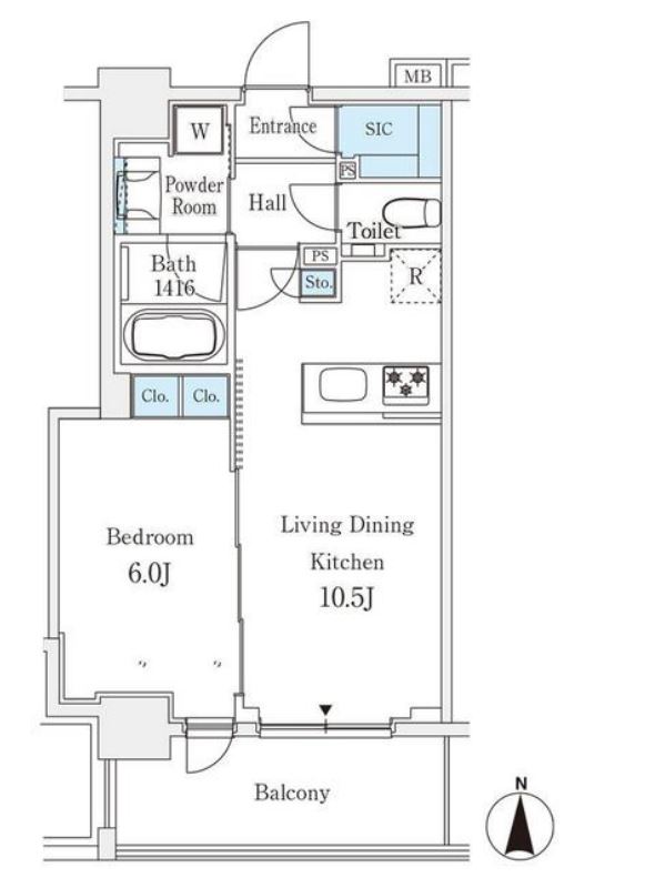 グラシア大森　1003号室　間取り