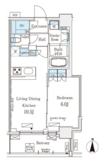 GLACIER大森 （グラシア大森）　1003号室　間取り