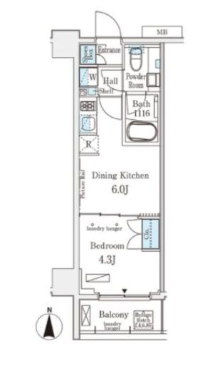GLACIER大森 （グラシア大森）　506号室　間取り
