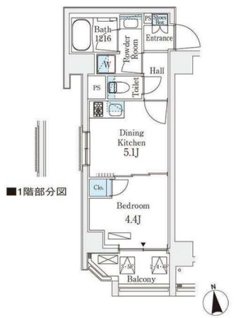 イプセ碑文谷　201号室　間取り