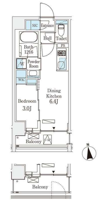 イプセ碑文谷　502号室　間取り