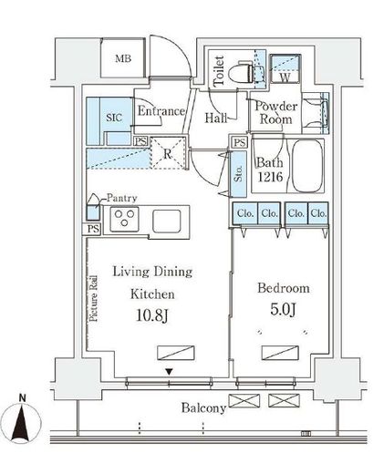 テラス押上　509号室　間取り