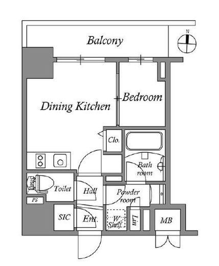 テラス押上　601号室　間取り
