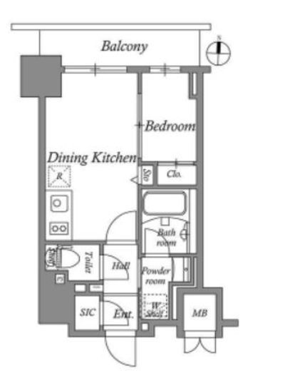 テラス押上　804号室　間取り