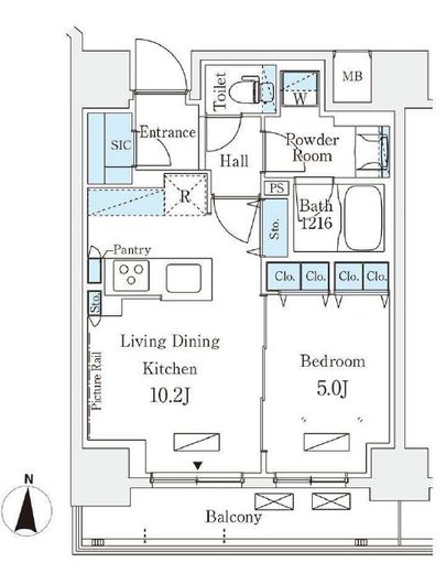 テラス押上　910号室　間取り