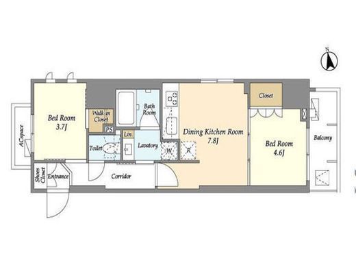 ジオエント浅草雷門　501号室　間取り