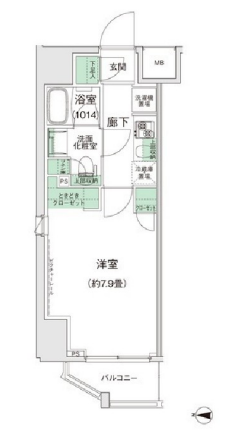 スタイリオ蒲田Ⅱ　1101号室　間取り