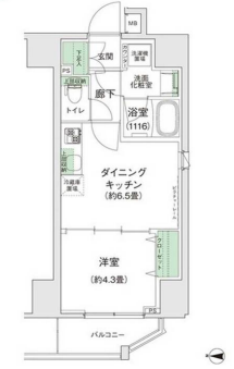 スタイリオ蒲田Ⅱ　605号室　間取り