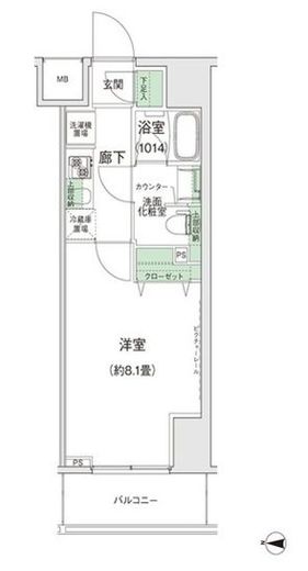 スタイリオ蒲田2　1302号室　間取り