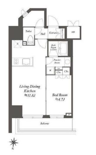 アイフラット文京本駒込　407号室　間取り