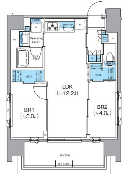 クレヴィアリグゼ錦糸町　1503号室　間取り