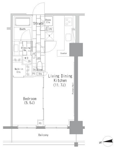 ザ・パークハビオ上野レジデンス　202号室　間取り