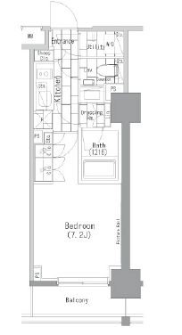 ザ・パークハビオ上野レジデンス　412号室　間取り