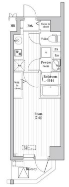 木場ステーションレジデンス　405号室　間取り