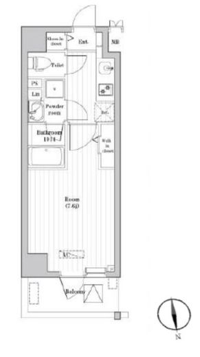 木場ステーションレジデンス　204号室　間取り