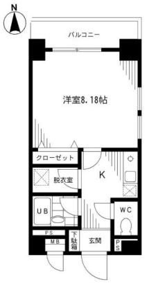 プライムアーバン千代田富士見　504号室　間取り