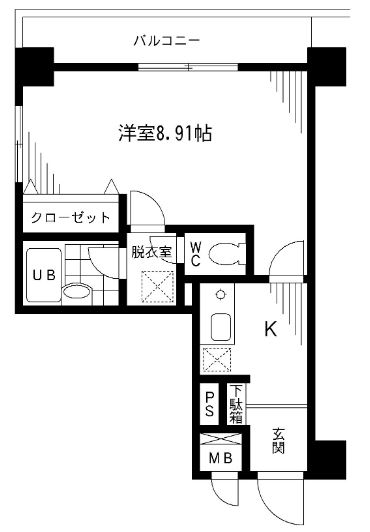 プライムアーバン千代田富士見　403号室　間取り