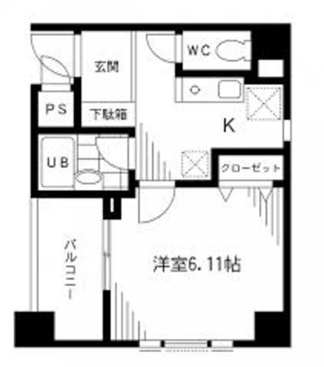 プライムアーバン千代田富士見　802号室　間取り