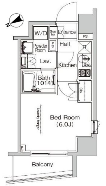 プラウドフラット門前仲町Ⅳ　604号室　間取り