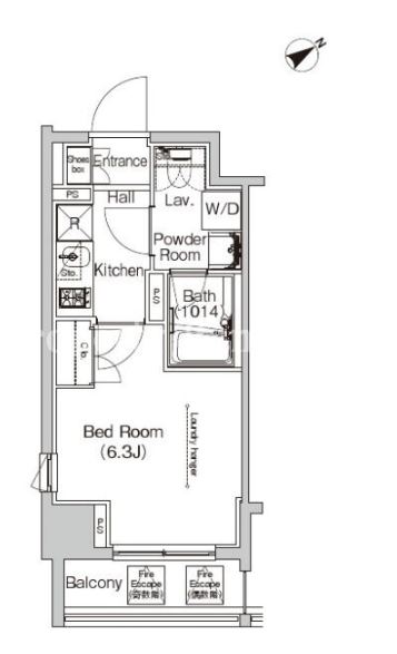 プラウドフラット門前仲町Ⅳ　205号室　間取り