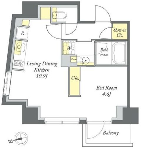 プライムメゾン清澄白河　101号室　間取り