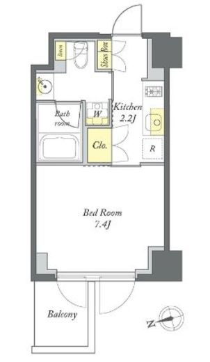 プライムメゾン清澄白河　407号室　間取り