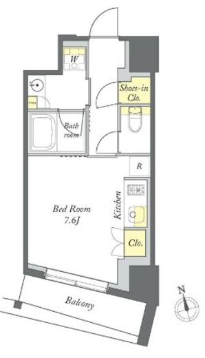 プライムメゾン清澄白河　413号室　間取り