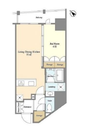 BLAU三ノ輪 (ブラウ三ノ輪)　304号室　間取り
