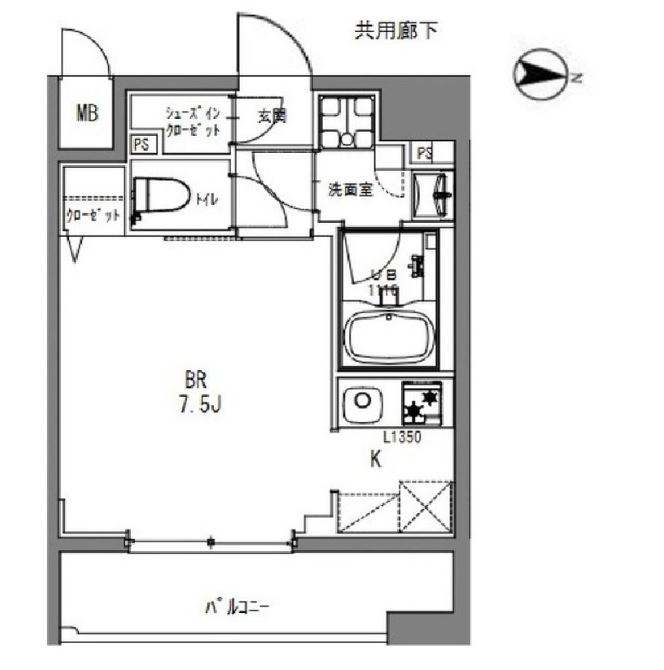 La Douceur秋葉原　906号室　間取り