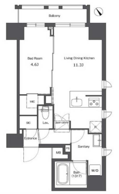 コンフォリア台東根岸　501号室　間取り