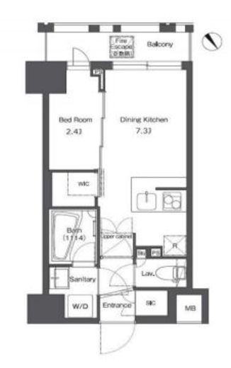 コンフォリア台東根岸　308号室　間取り