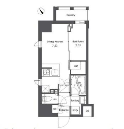 コンフォリア台東根岸　1105号室　間取り