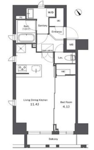 コンフォリア台東根岸　506号室　間取り