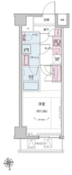 ALTERNA神楽坂Ⅱ　209号室　間取り