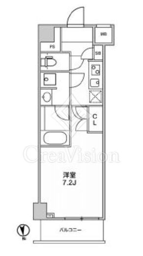 ザ・レジデンス神楽坂Ⅱ　102号室　間取り