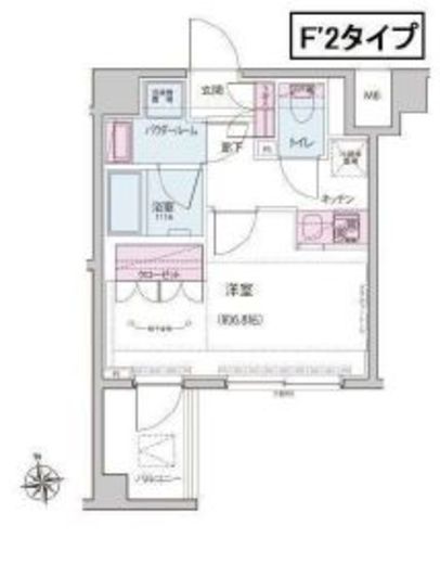 ザ・レジデンス神楽坂Ⅱ　109号室　間取り