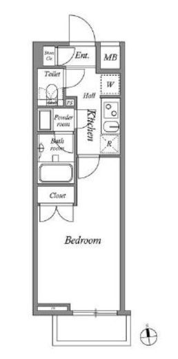 ザ・レジデンス神楽坂Ⅱ　204号室　間取り